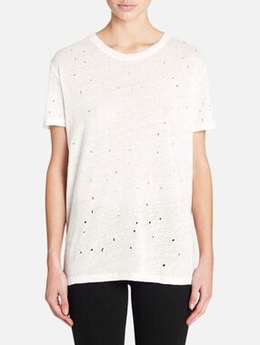 IRO Clay Distessed Linen Oversized T-shirt Size XS